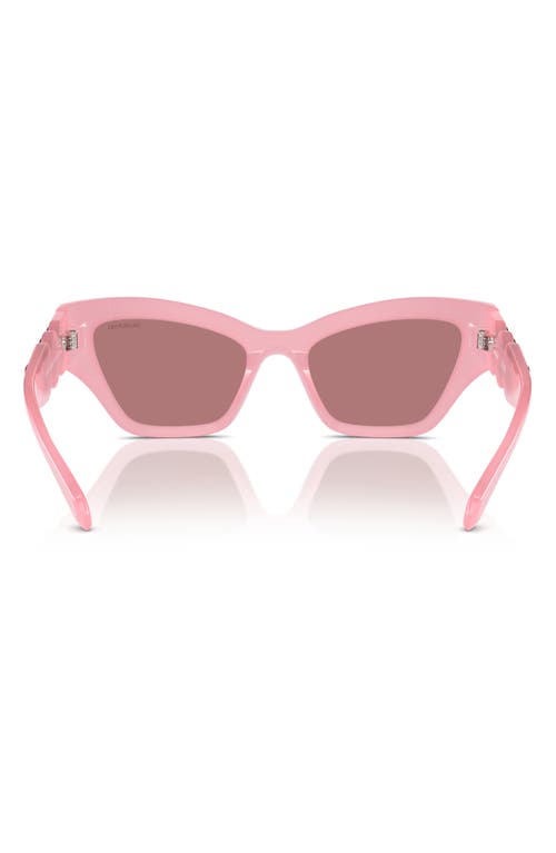 Swarovski Imber 54mm Irregular Sunglasses In Milky Pink