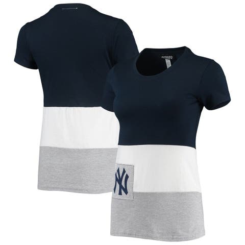 New York Yankees Refried Apparel Women's Sustainable Scoop Neck Maxi Dress  - Navy/Gray