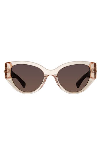 Kurt Geiger London Shoreditch 53mm Gradient Round Sunglasses In Light Pink/brown Gradient