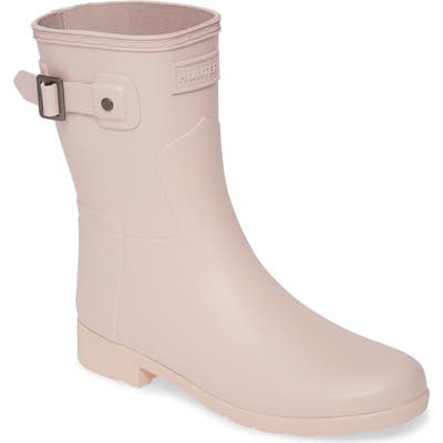 Hunter Original Refined Short Waterproof Rain Boot, Pink