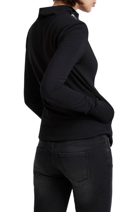 Shop Marcella Hoyt French Terry Jacket In Black