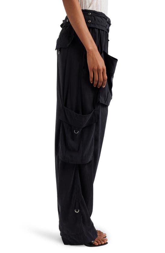 Shop Isabel Marant Hadja Relaxed Fit Cargo Pants In Faded Black