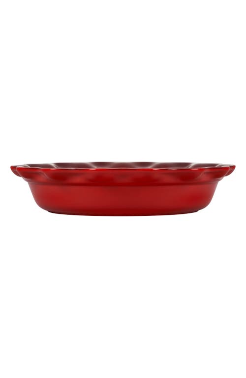 Le Creuset 9" Stoneware Pie Dish In Cerise