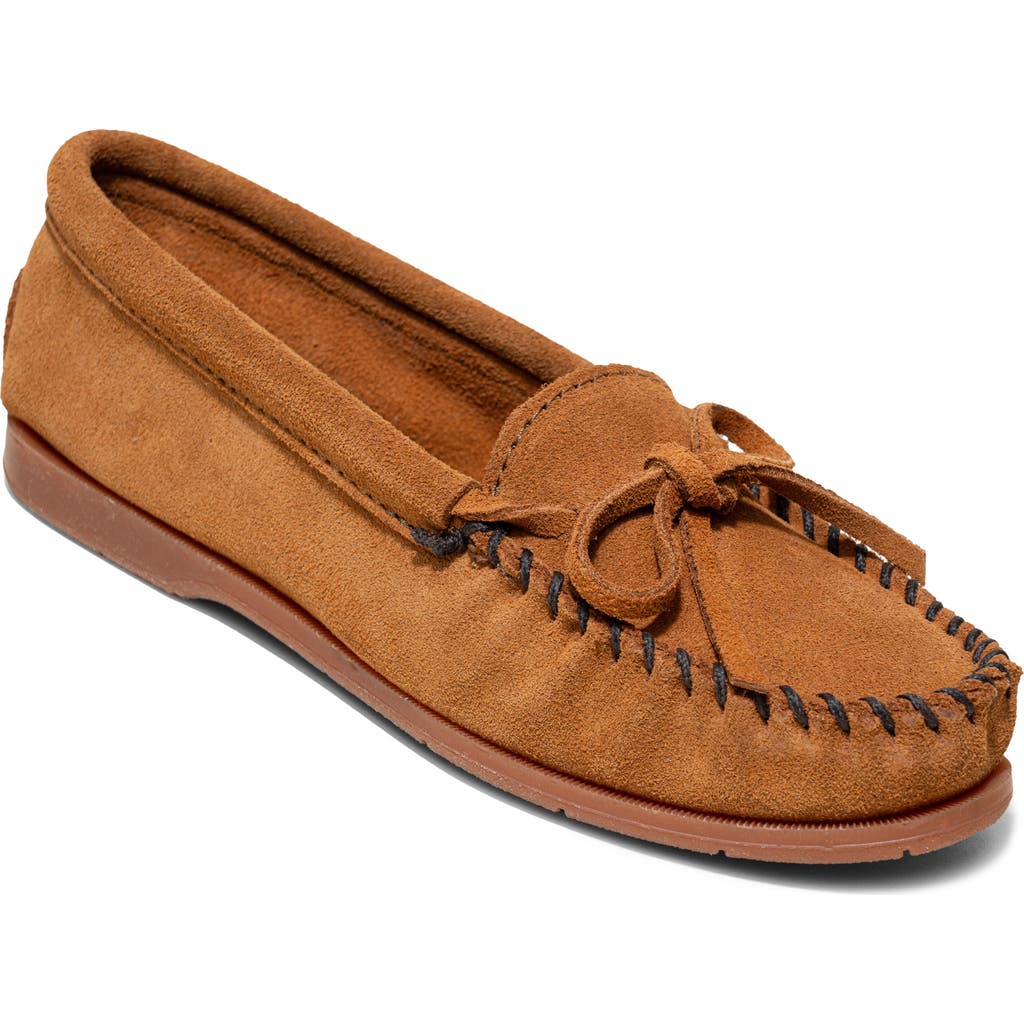 Minnetonka Tie Slipper In Brown