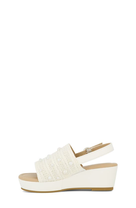 Shop Marc Fisher Kids' Marren Slingback Wedge Sandal In White