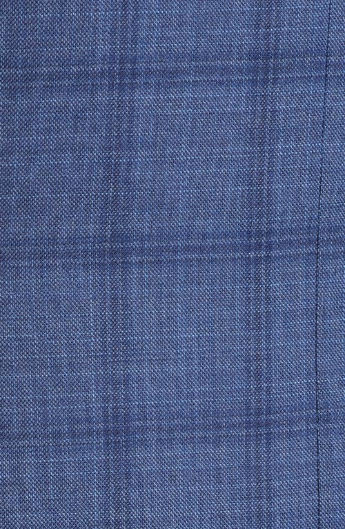 Shop Canali Siena Regular Fit Check Stretch Wool Sport Coat In Blue