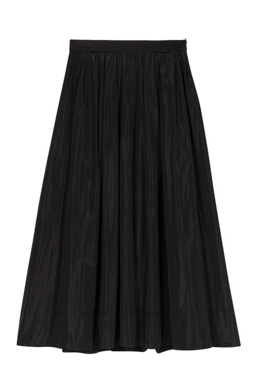 Maje Pleated Full Skirt In Black
