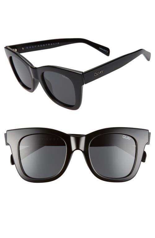 Quay Australia After Hours 45mm Polarized Square Sunglasses In Black