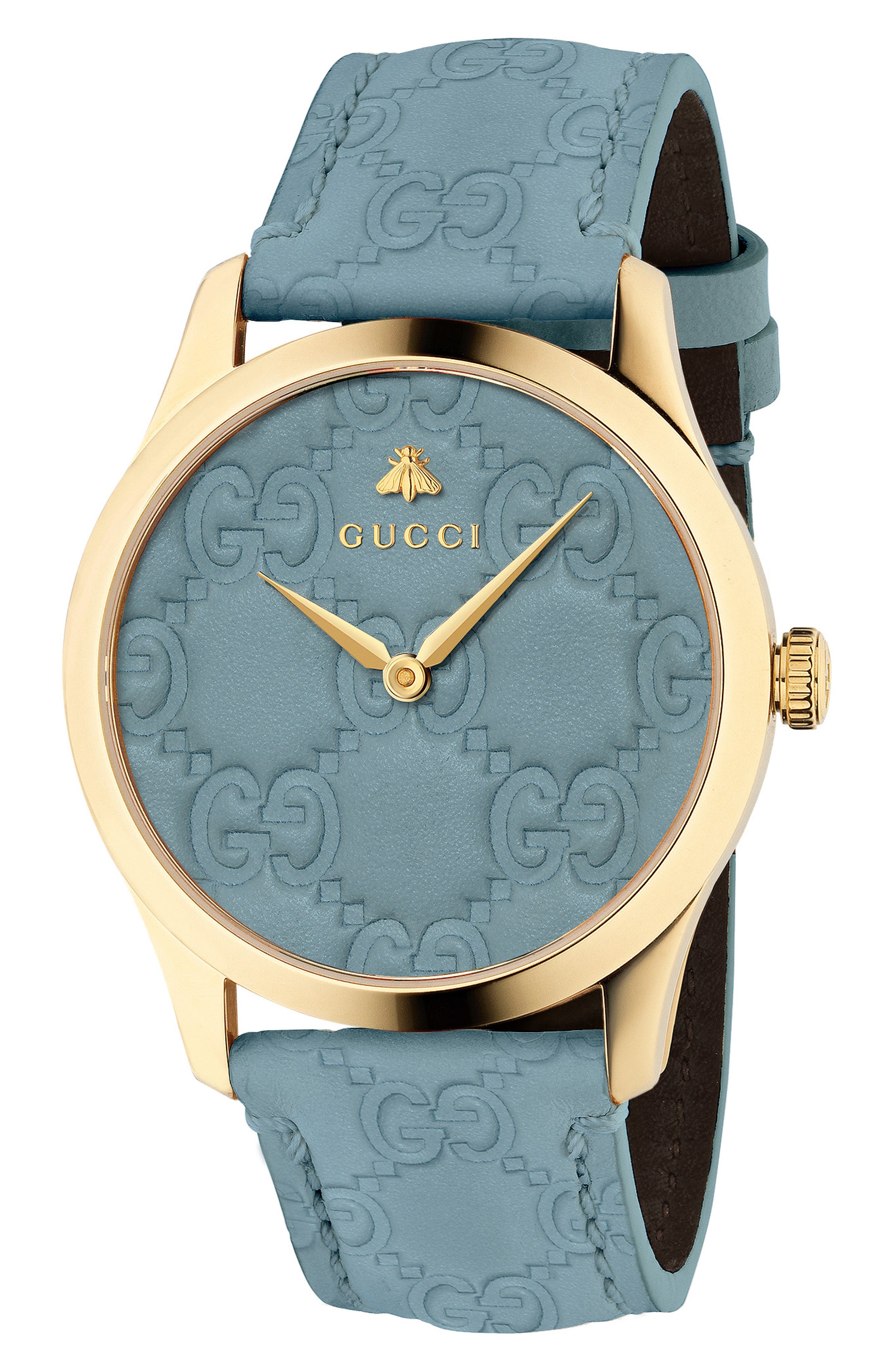 GUCCI | Women's G-Timeless Signature Leather Strap Watch, 38mm ...