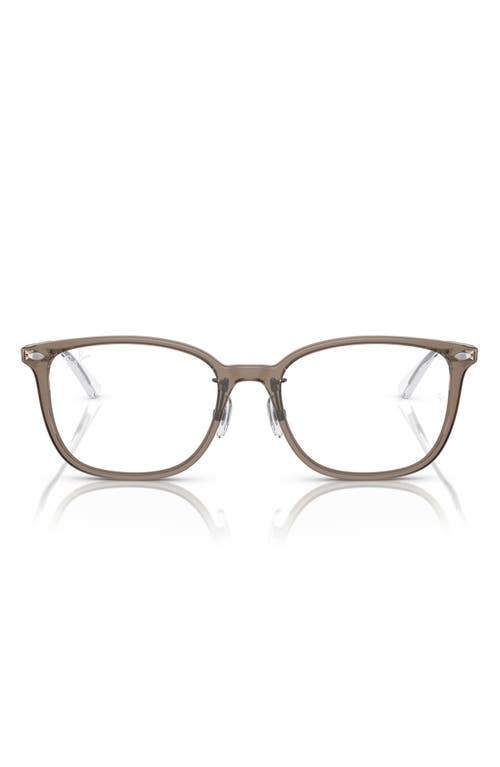 Ray Ban Ray-ban 52mm Pillow Optical Glasses In Transparent Grey