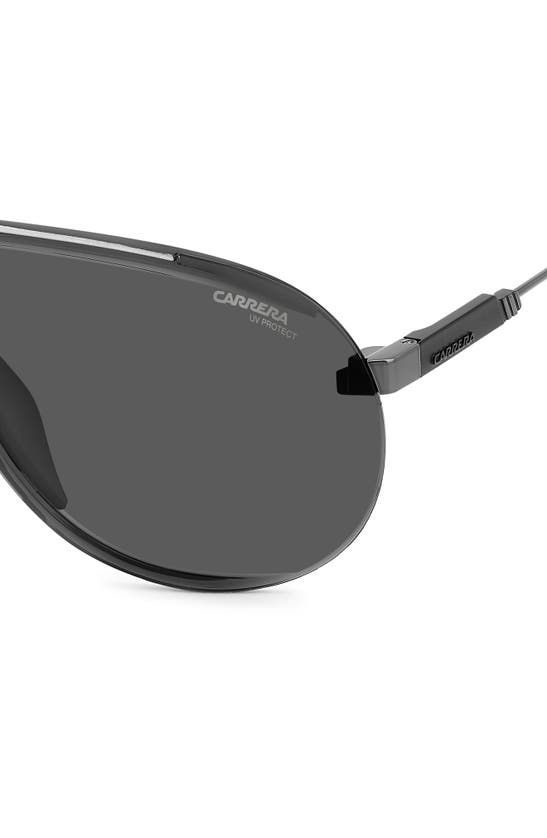 Shop Carrera Eyewear Superchampion 99mm Aviator Sunglasses In Silver
