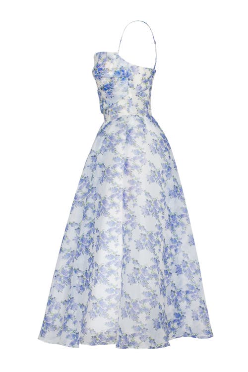 MILLA MILLA SPAGHETTI STRAP MIDI DRESS WITH A FLORAL PRINT