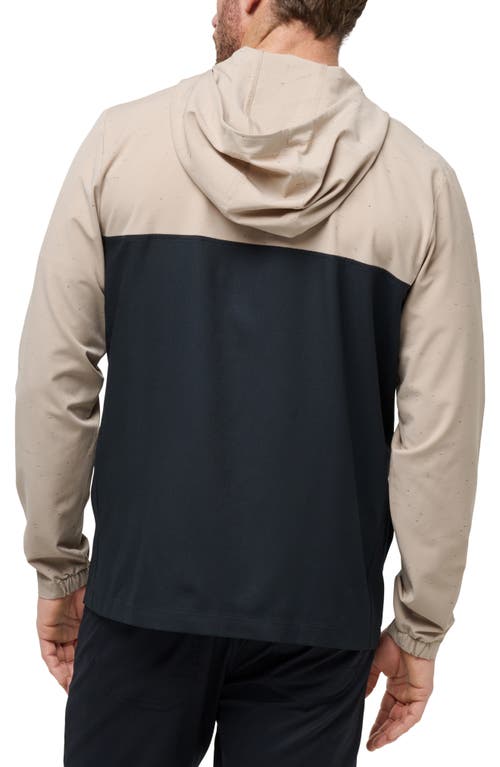 Shop Travismathew Rocky Shore Quarter Zip Pullover In Oxford Tan