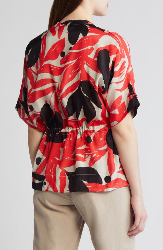 Shop Masai Copenhagen Irekana Button-up Top In Hibiscus