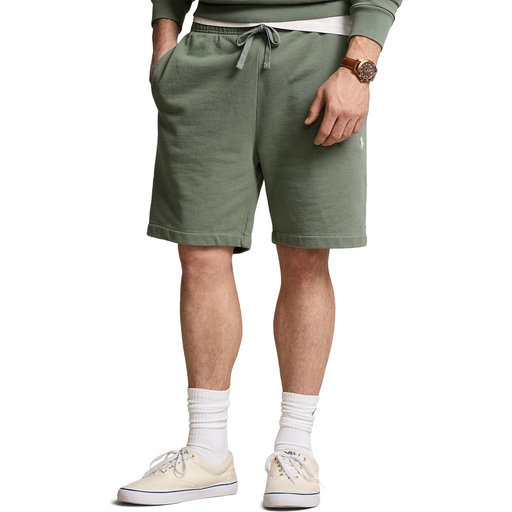 Polo Ralph Lauren French Terry Drawstring Shorts In Cargo Green