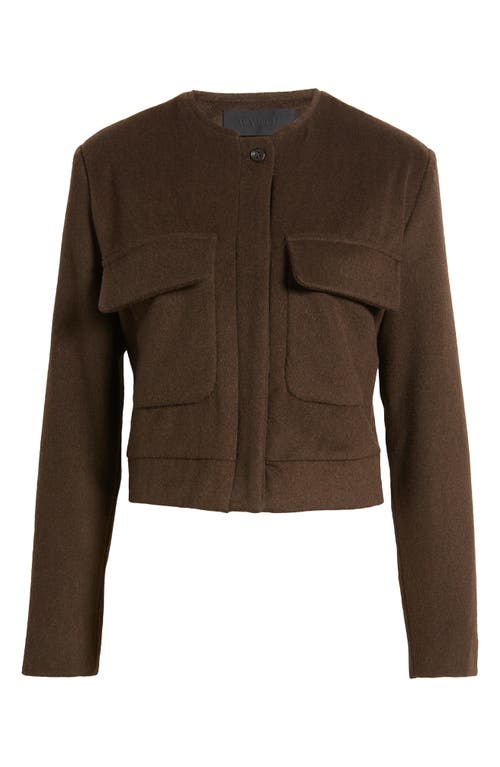 Shop Wyeth Chandler Wool Blend Jacket In Chocolate