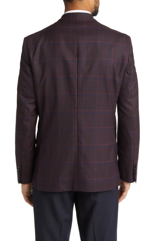 TED BAKER TED BAKER LONDON KARL SLIM FIT SOFT CONSTRUCTION PLAID WOOL SPORT COAT
