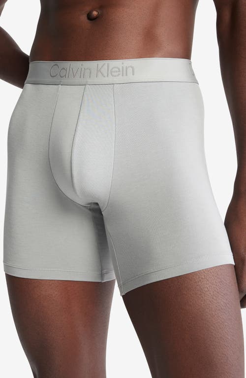 Shop Calvin Klein 3-pack Boxer Briefs In Sandalwood/grey/navy