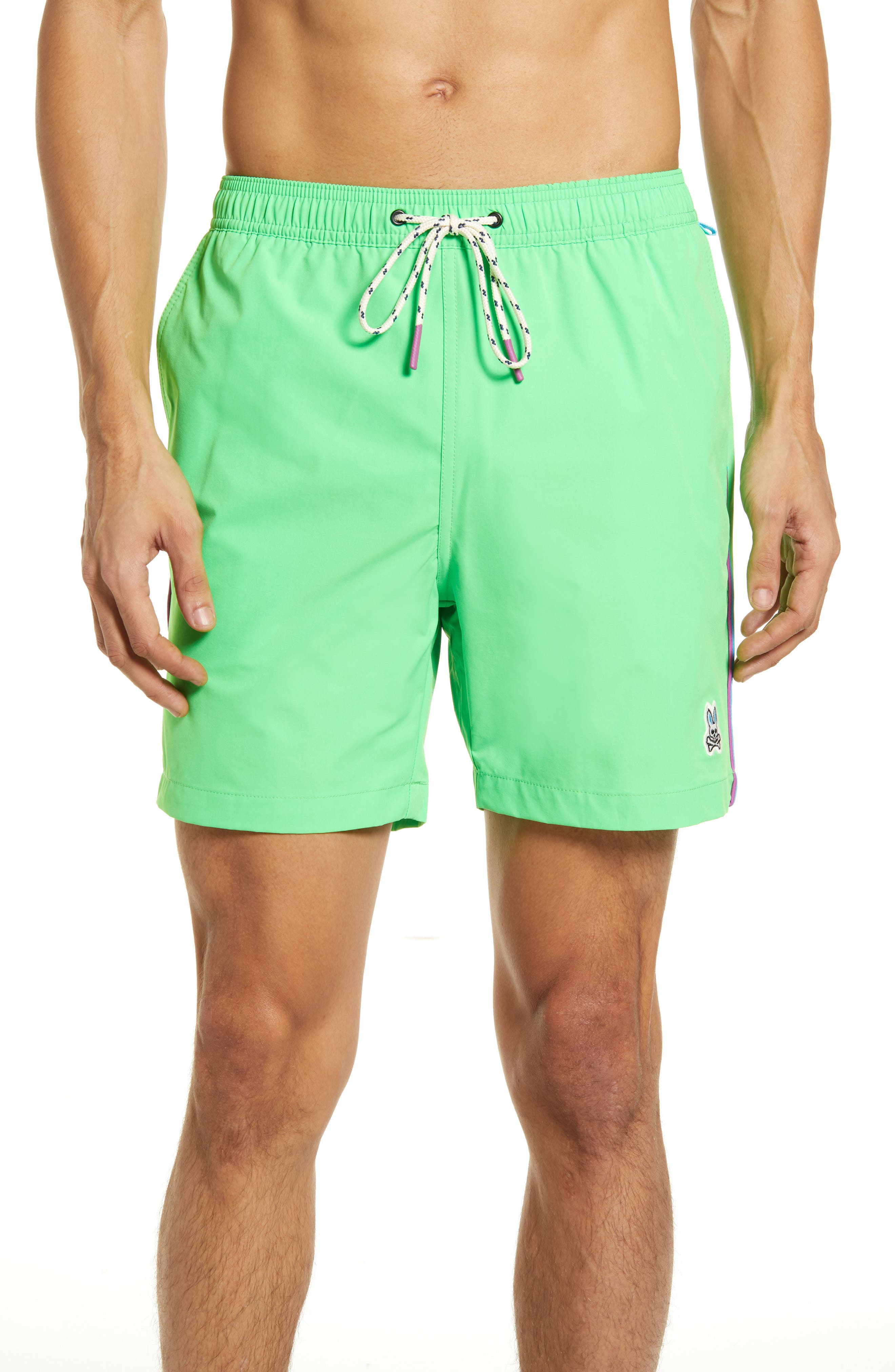 mens neon green swim trunks