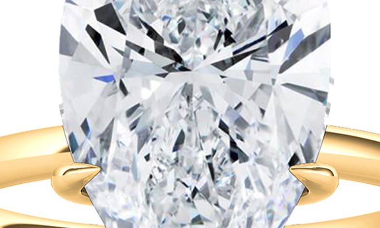 Hautecarat Pear Cut Lab Created Diamond 18k Gold Ring In 18k Yellow Gold