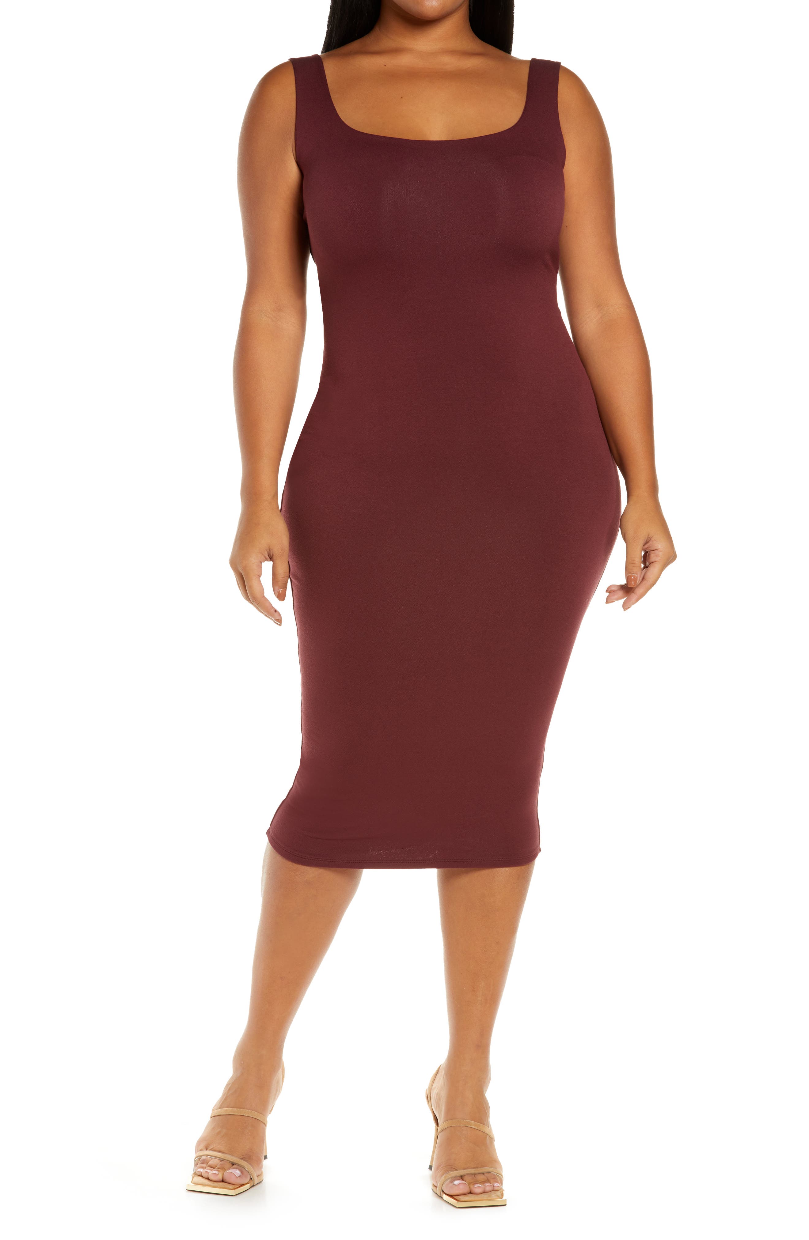 wine colored dresses plus size