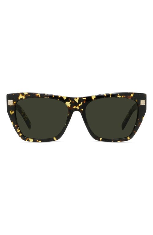 Givenchy GV Day Square Sunglasses in Havana /Green at Nordstrom