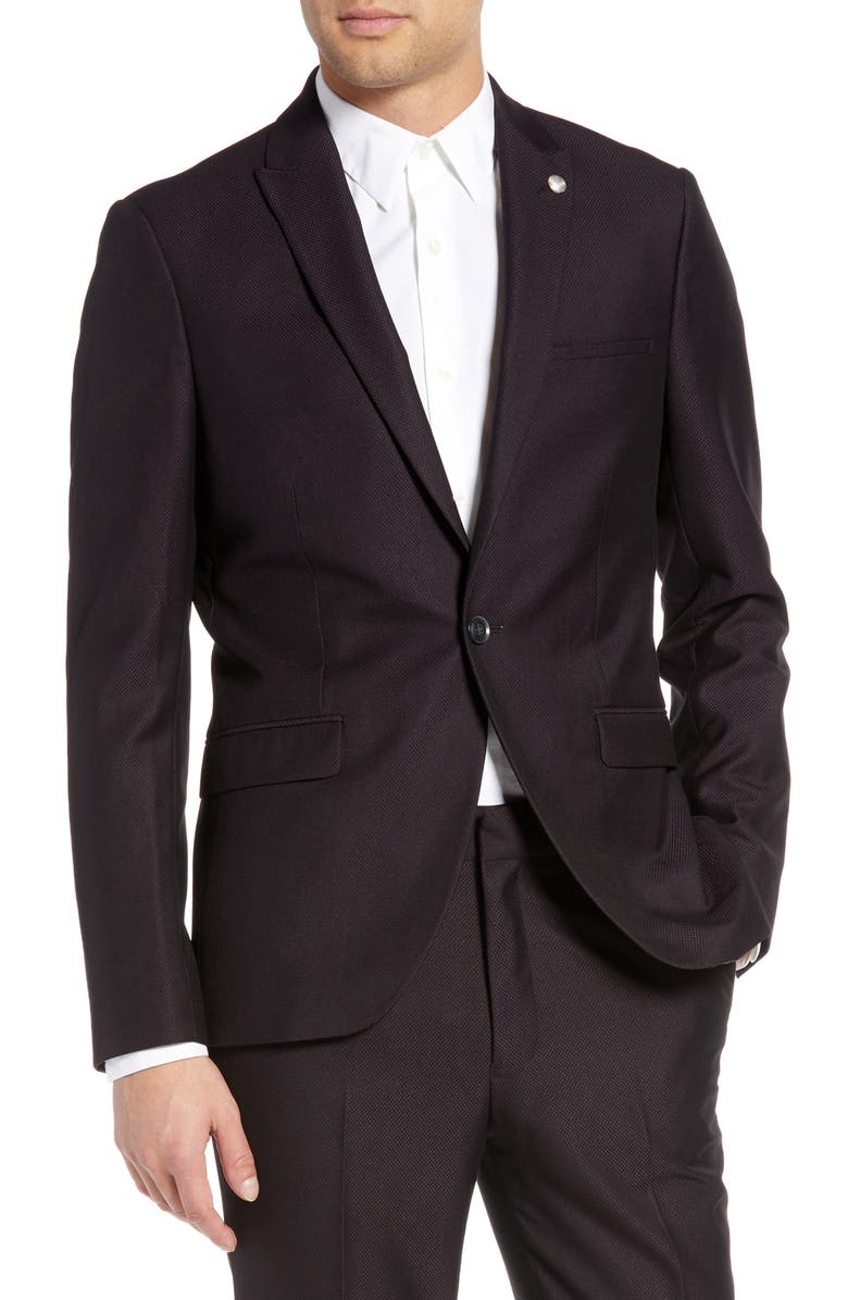 Topman Bicester Skinny Fit Suit Jacket, Main, color, 