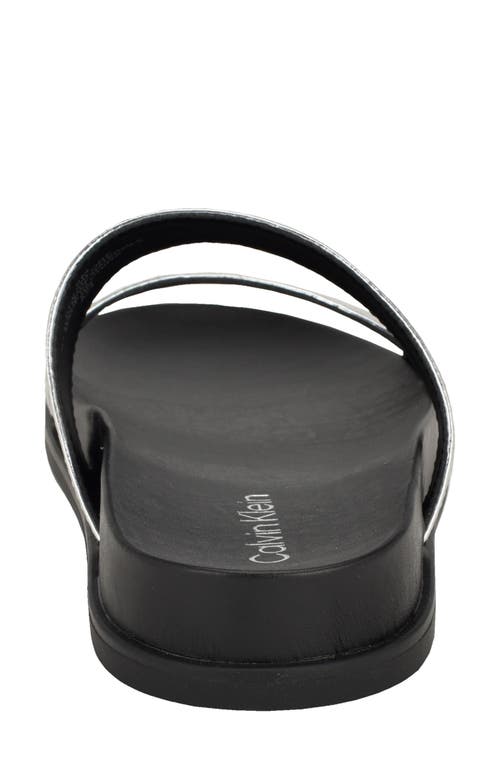 Calvin Klein Explore Slide Sandal In Silver