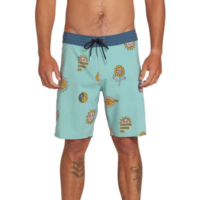 Volcom Kooks Stoney Print Board Shorts, Green
