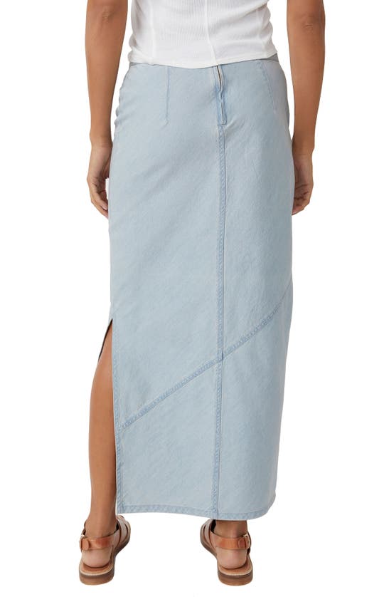 Shop Free People Muse Moment Chambray Skirt In Spring Fling
