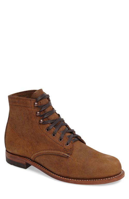 Wolverine '1000 Mile' Plain Toe Boot in Brown Waxy Suede at Nordstrom, Size 12