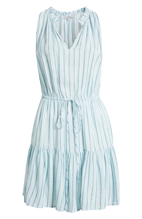 Shop Rails Albany Stripe Tiered Linen Blend Dress In Cambria Stripe