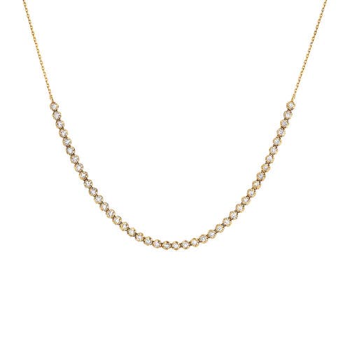 Shop Adina Eden By  Diamond Thin Half Tennis Necklace 14k In 14k Gold