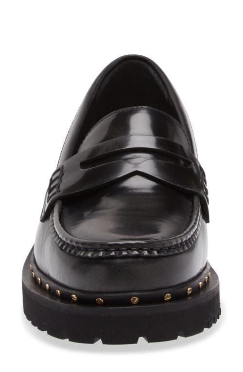 Golden Goose Chunky Loafers With Studded Welt Black In Black