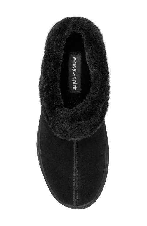 Shop Easy Spirit Glacier Faux Shearling Clog In Black