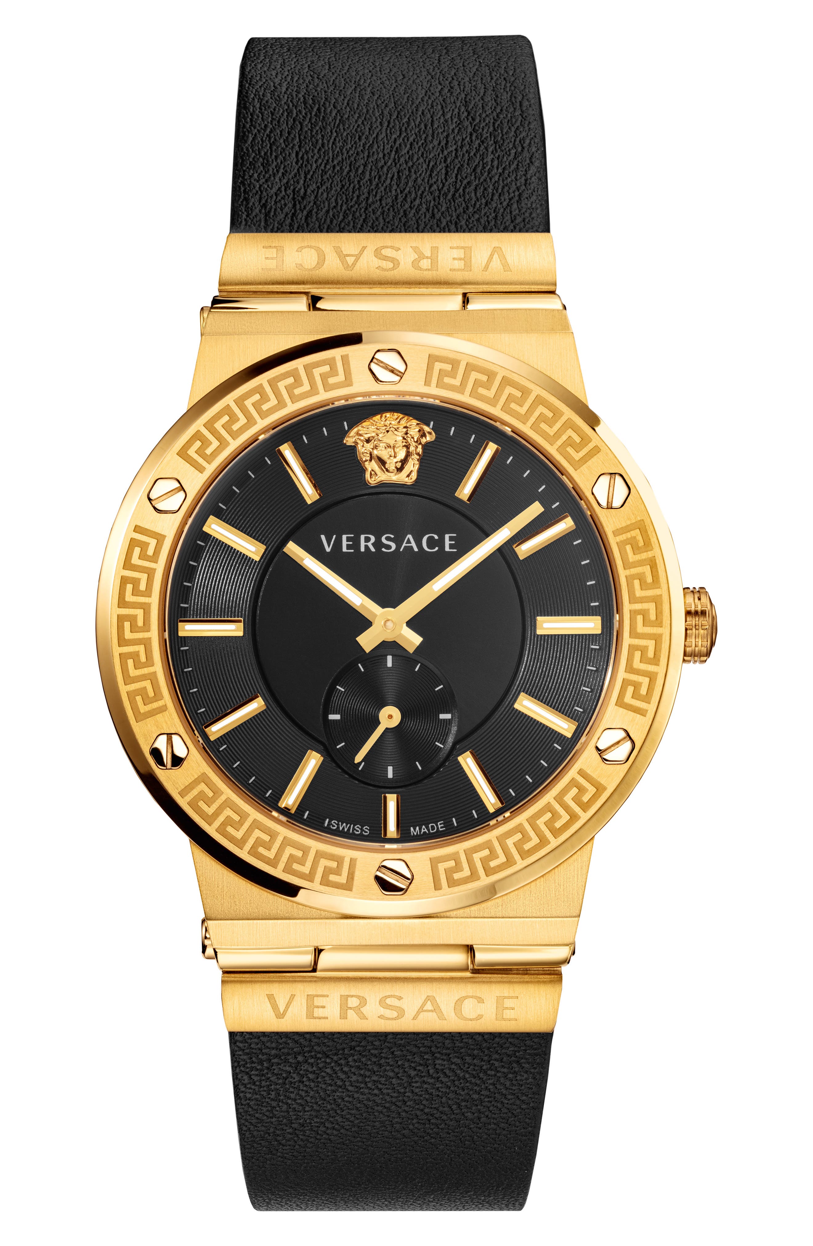 Versace watch men clearance black