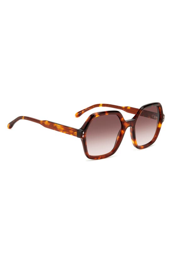 Shop Isabel Marant 55mm Gradient Square Sunglasses In Brown Havana/ Brown Gradient