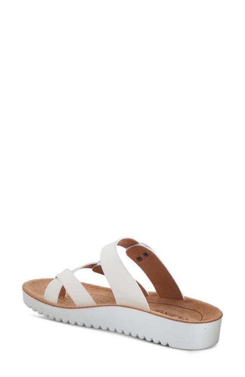 Flexus By Spring Step Bayside Wedge Slide Sandal In White
