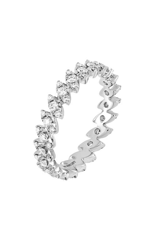 Bony Levy Audrey Geometric Diamond Eternity Ring in 18K White Gold at Nordstrom, Size 6.5