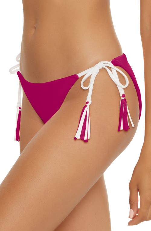 Becca Modern Edge Reversible Bikini Bottoms In Pomagranite