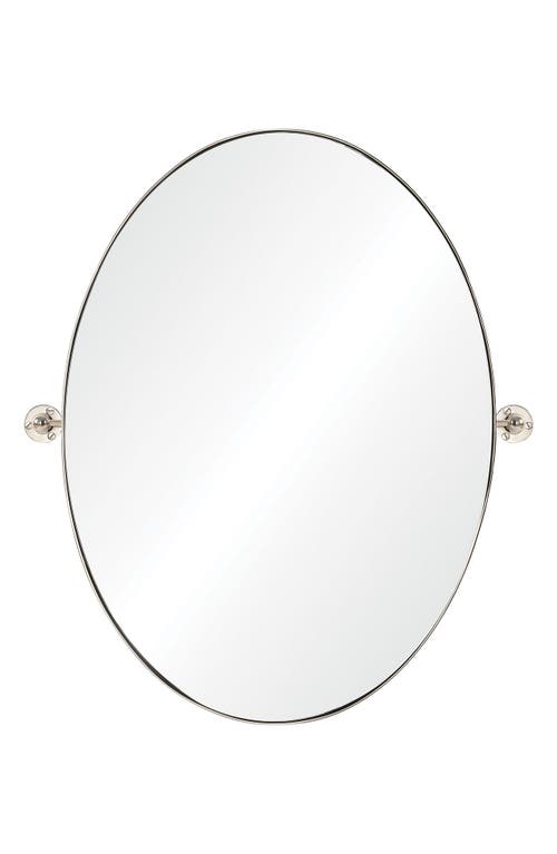 Renwil Azalea Oval Wall Mirror in Polished Nickel at Nordstrom