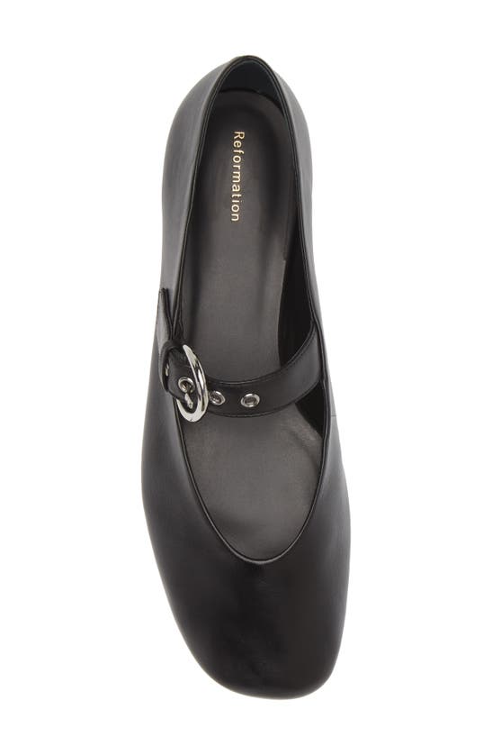 Shop Reformation Bethany Ballet Flat In Black