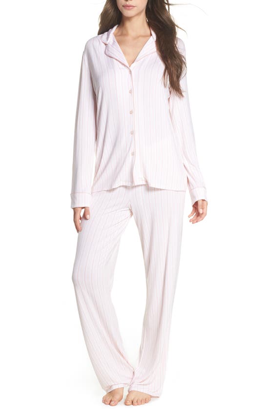 Nordstrom Lingerie Moonlight Pajamas In Pink Crystal Vivi Stripe