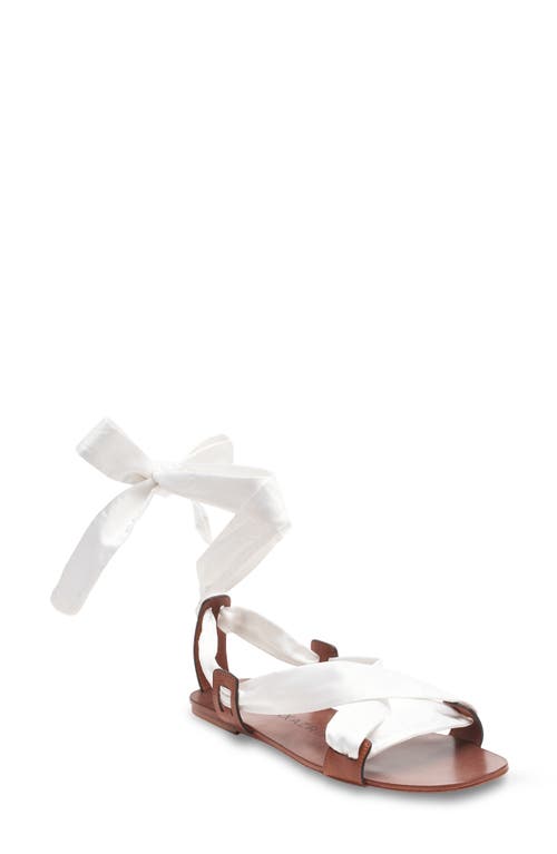 Connie Lace-Up Sandal in White