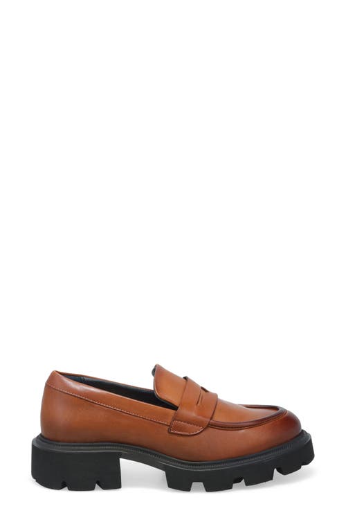 Shop Miz Mooz Toni Lug Sole Penny Loafer In Brandy Antique