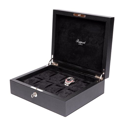 Shop Rapport London Vantage Eight Watch Box In Black