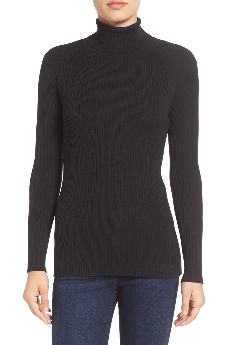 Vince Camuto Ribbed Cotton Turtleneck Sweater | Nordstrom