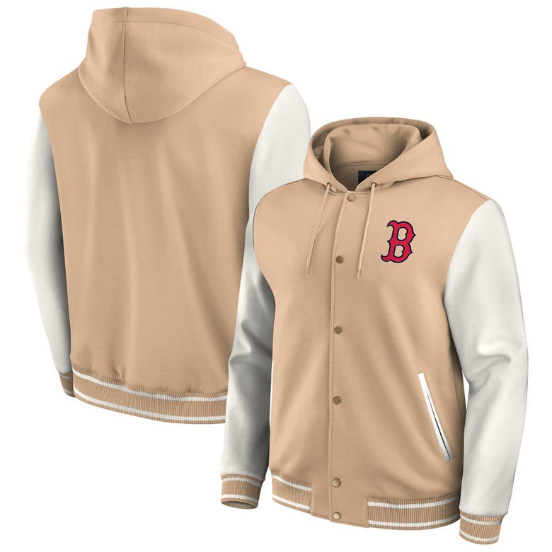 Shop Darius Rucker Collection By Fanatics Khaki Boston Red Sox Tri-blend Full-snap Hoodie Baseball Jacket
