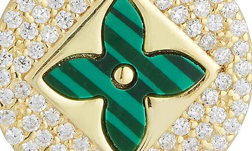 Sphera Milano Clover Pendant Necklace In Gold/green