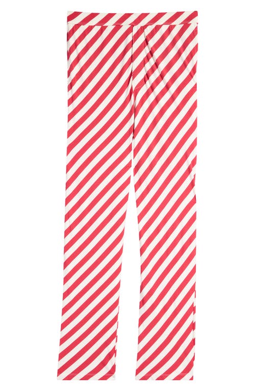 Shop Kickee Pants Stripe Pajama Pants In Candy Cane Twist